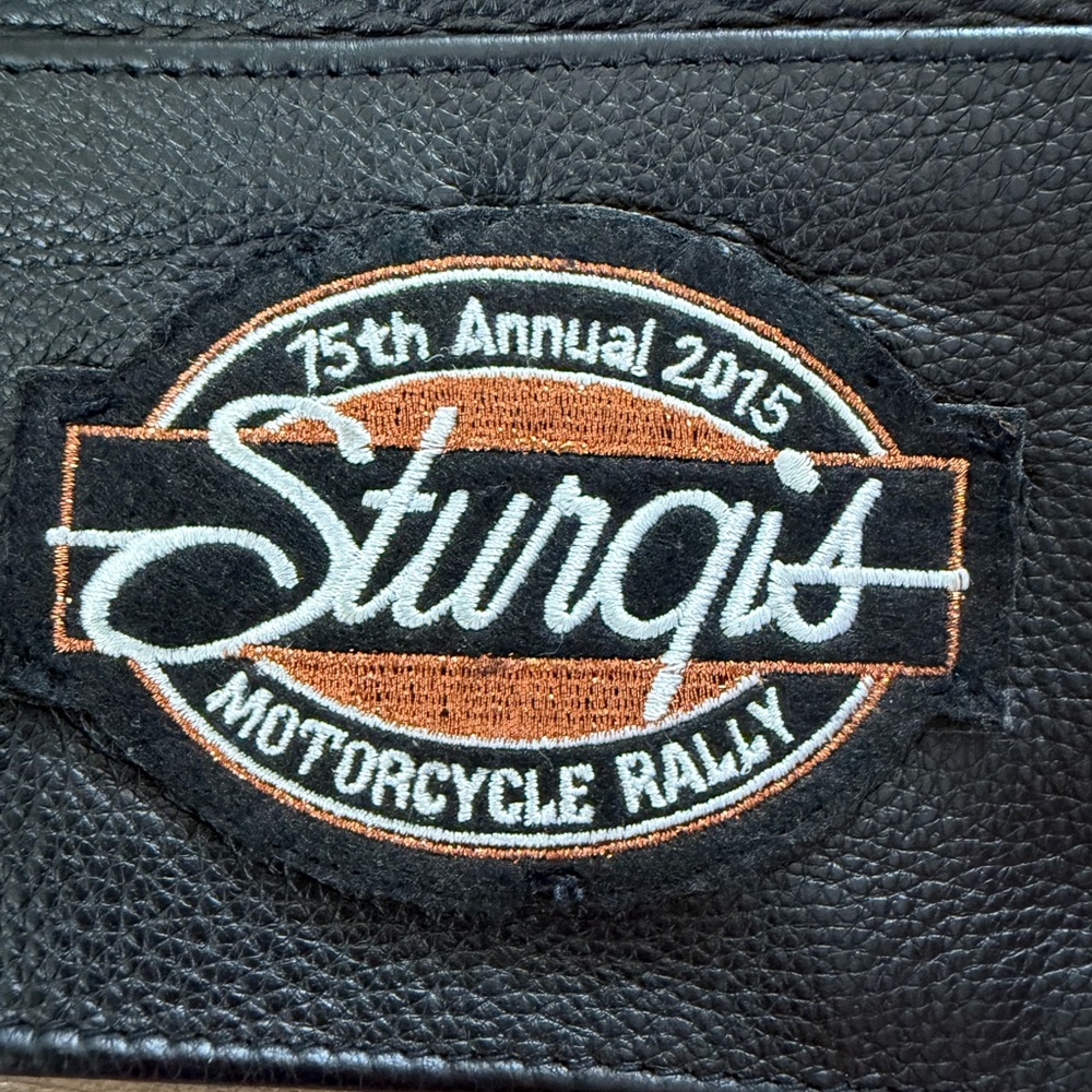 Milwaukee Leather Vest Mens 46 Motorcycle Black Patches Harley-Davidson Sturgis - Picture 9 of 13